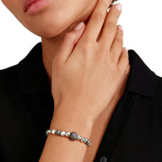 DoDo Bracciale pepita argento & titanio DBC5006-PEPIT-0AGTI - polso